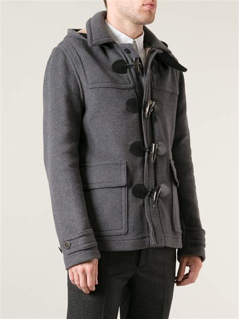 burberry dufflecoat grau|burberry duffle coat men.